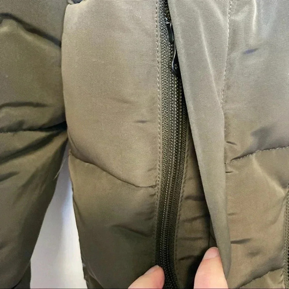 Derek Lam 10 Crossby army green faux fur hooded jacket - Picture 4 of 13